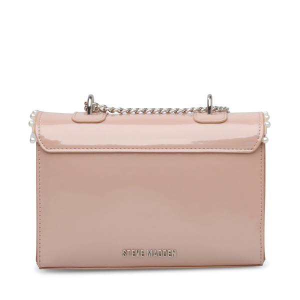 Steve Madden Bvyper Pearl Blush Patent Women's Crossbody Bags Pink | SM-459PI