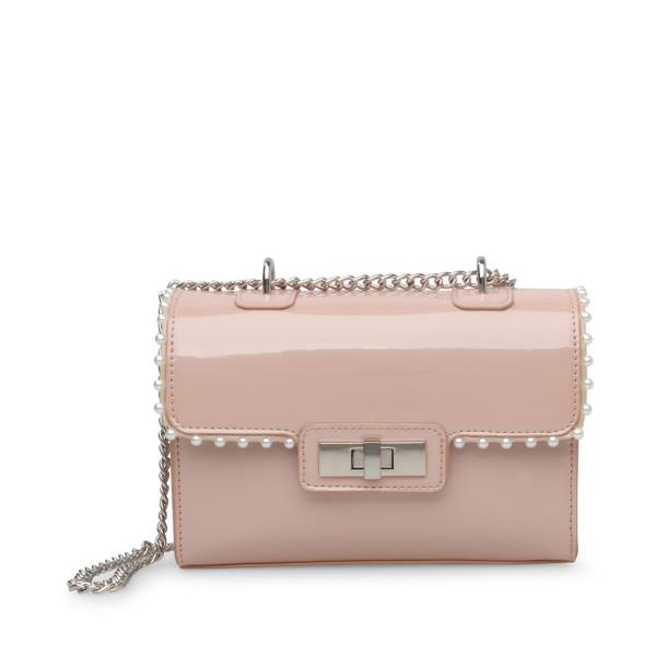 Steve Madden Bvyper Pearl Blush Patent Women\'s Crossbody Bags Pink | SM-459PI