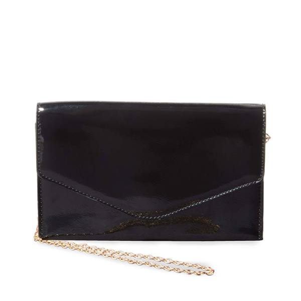 Steve Madden Bworldly Patent Women\'s Handbag Black | SM-319TQ