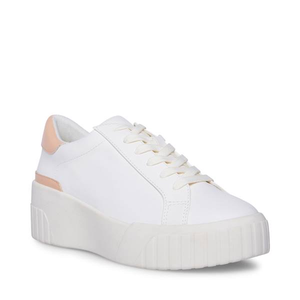 Steve Madden Calder Sand Women's Sneakers White Brown | SM-351OH