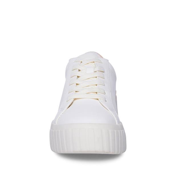 Steve Madden Calder Sand Women's Sneakers White Brown | SM-351OH