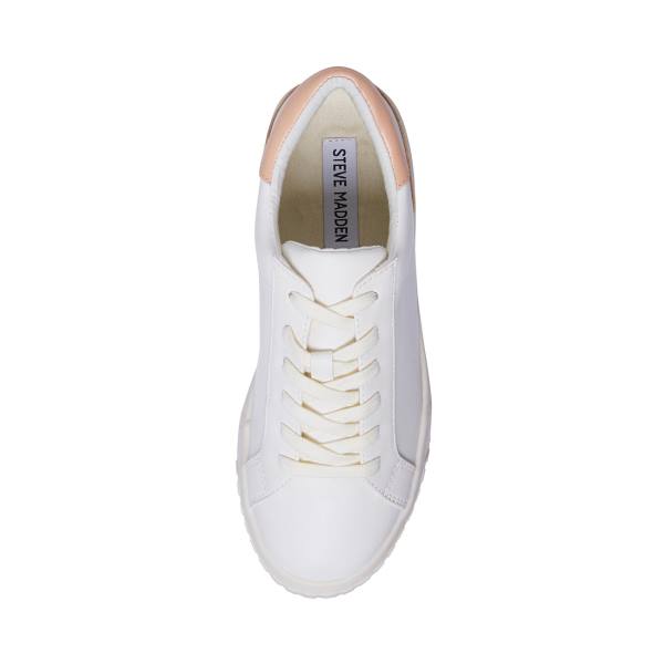 Steve Madden Calder Sand Women's Sneakers White Brown | SM-351OH