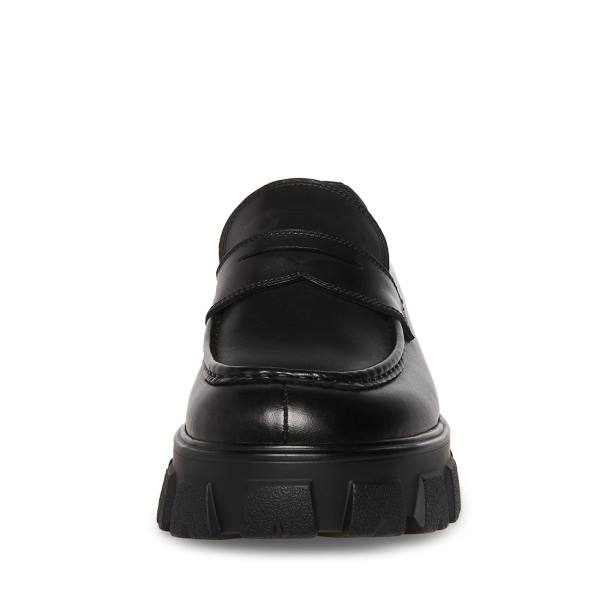 Steve Madden Centro Leather Men's Dress Shoes Black | SM-718KG