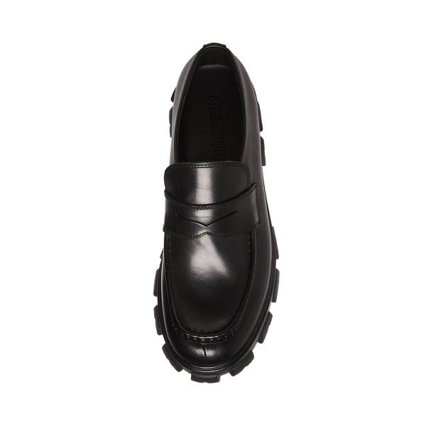 Steve Madden Centro Leather Men's Dress Shoes Black | SM-718KG