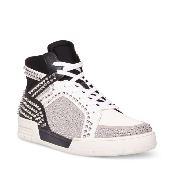 Steve Madden Cinema Men's Sneakers Black White | SM-691UE