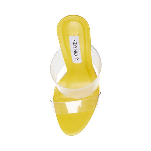 Steve Madden Clarabeth Women's Heels Yellow | SM-167JB