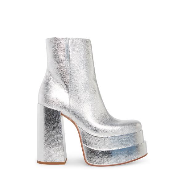 Steve Madden Cobra Women\'s Booties Silver | SM-287DB