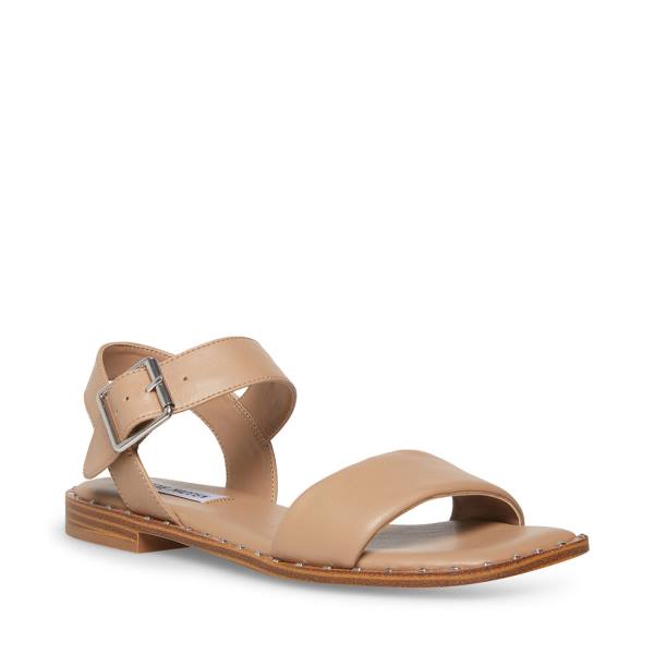 Steve Madden Connie Natural Women's Sandals Beige | SM-356RT