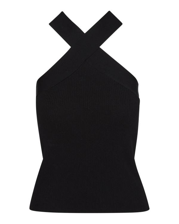 Steve Madden Criss Cross Tank Women's Tops Black | SM-630EC