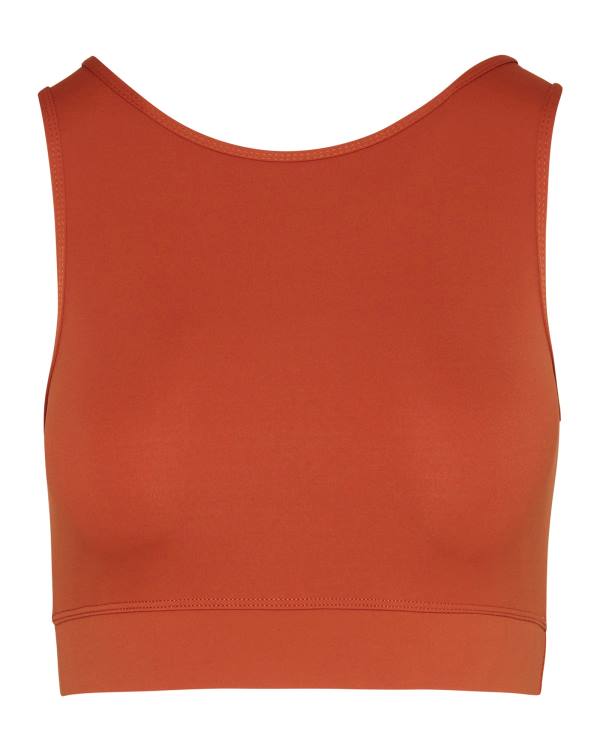 Steve Madden Cropped Active Tank Women's Tops Brown | SM-174LU