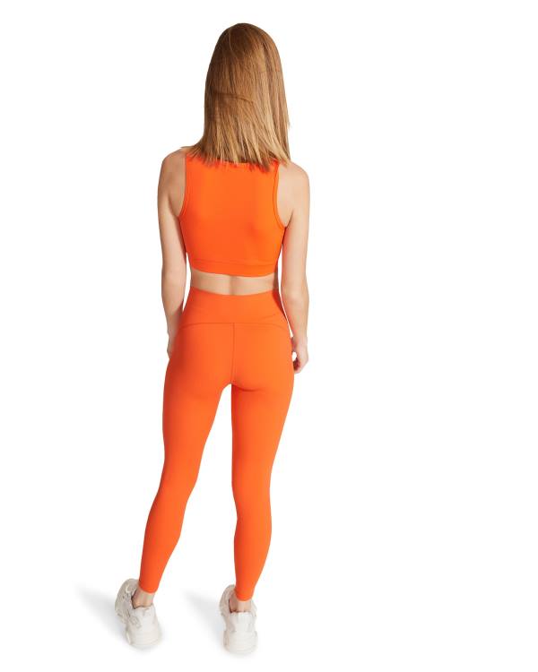 Steve Madden Cropped Active Tank Women's Tops Orange | SM-270VX