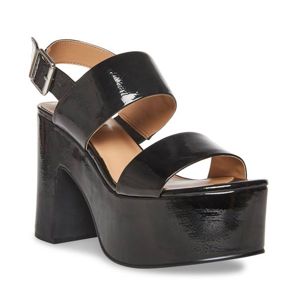 Steve Madden Dafne Patent Women's Heels Black | SM-237HN