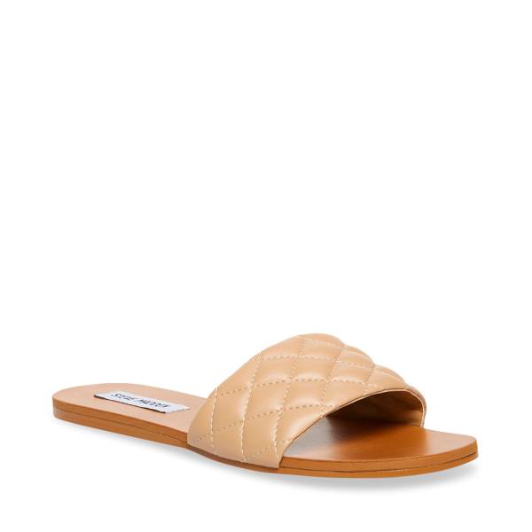 Steve Madden Damaris Natural Women's Sandals Beige | SM-453DT