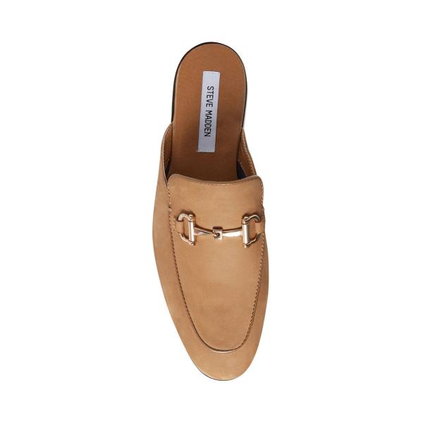 Steve Madden Dazling Camel Nubuck Men's Dress Shoes Brown | SM-845TS