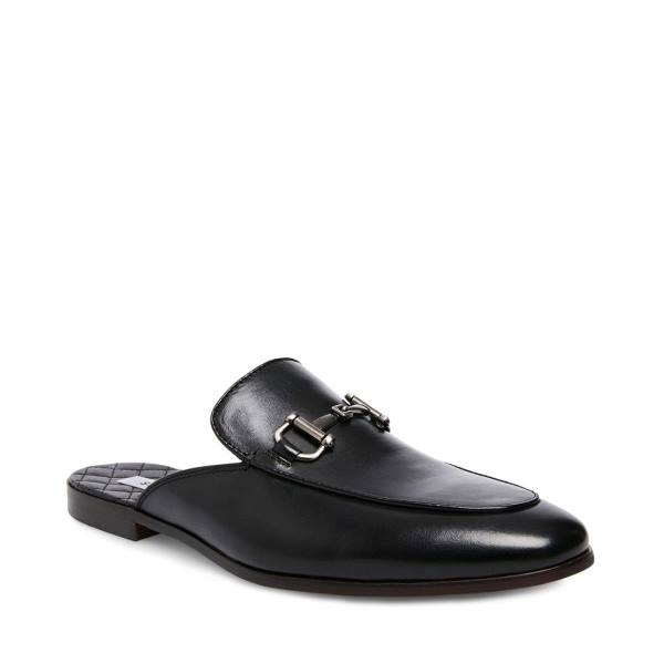 Steve Madden Dazling Leather Men's Dress Shoes Black | SM-069FX