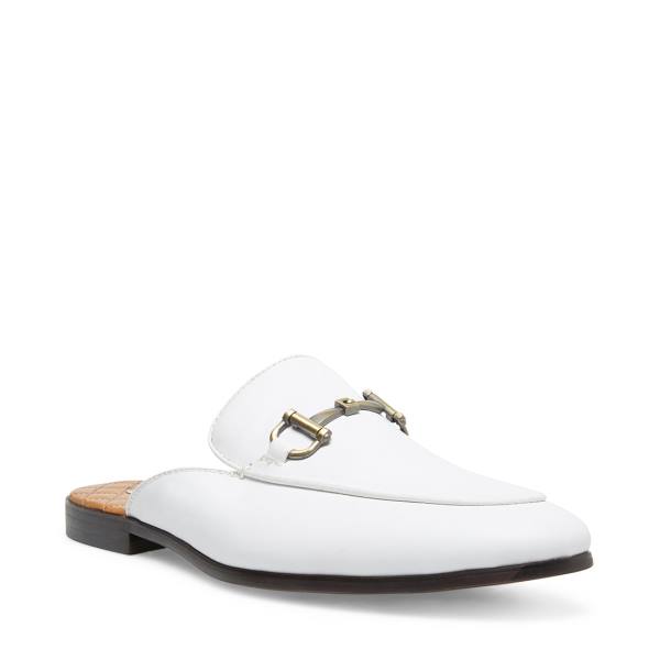 Steve Madden Dazling Leather Men's Dress Shoes White | SM-956OD