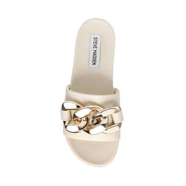 Steve Madden Delay Bone Women's Sandals Beige | SM-630CS