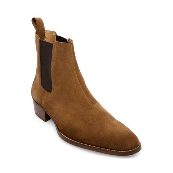 Steve Madden Dex Tan Suede Men's Boots Brown | SM-094TD