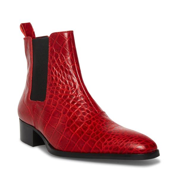 Steve Madden Dex-c Crocodile Men's Boots Red | SM-325OQ