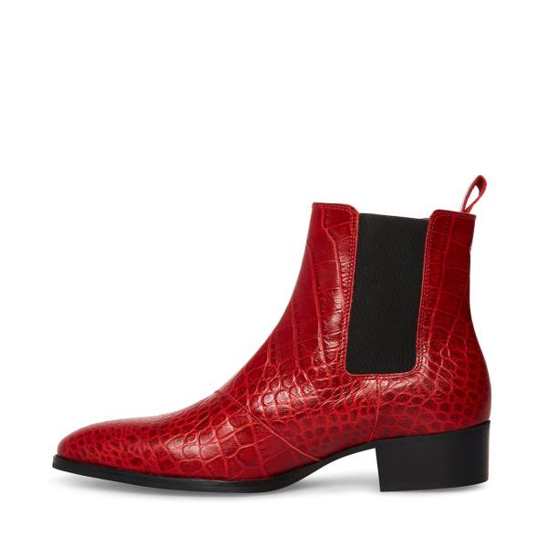 Steve Madden Dex-c Crocodile Men's Boots Red | SM-325OQ