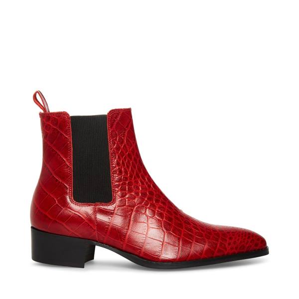 Steve Madden Dex-c Crocodile Men\'s Boots Red | SM-325OQ