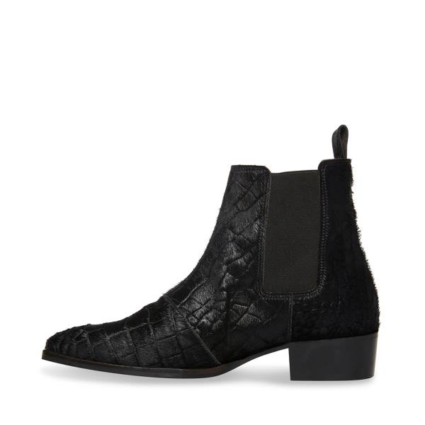 Steve Madden Dex-p Pony Men's Boots Black | SM-609RS