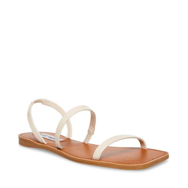 Steve Madden Direct Bone Patent Women's Sandals Beige | SM-569BQ