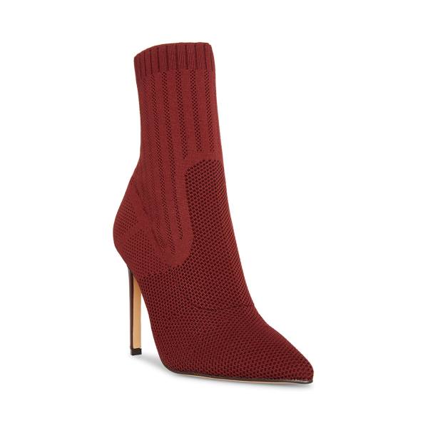 Steve Madden Discreet Burgundy Women's Booties Burgundy | SM-791AQ