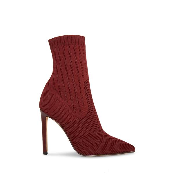 Steve Madden Discreet Burgundy Women\'s Booties Burgundy | SM-791AQ