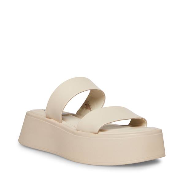 Steve Madden Dorian Bone Women's Sandals Beige | SM-139CD