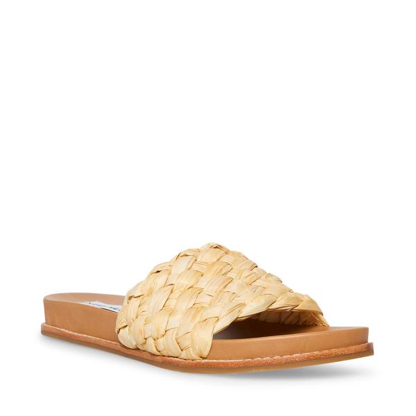 Steve Madden Dua Natural Raffia Women's Sandals Beige | SM-679RM