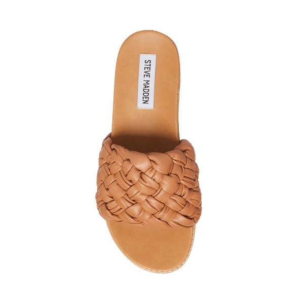 Steve Madden Dua Tan Women's Sandals Brown | SM-140FQ