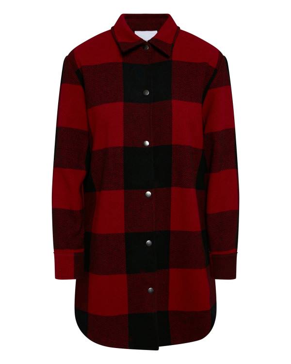 Steve Madden Eldridge Plaid Women's Jackets Red | SM-230CA