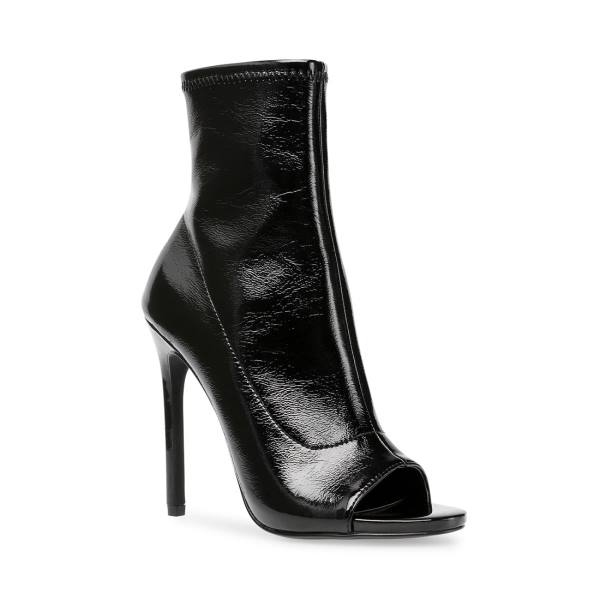 Steve Madden Elettra Patent Women's Booties Black | SM-052PV