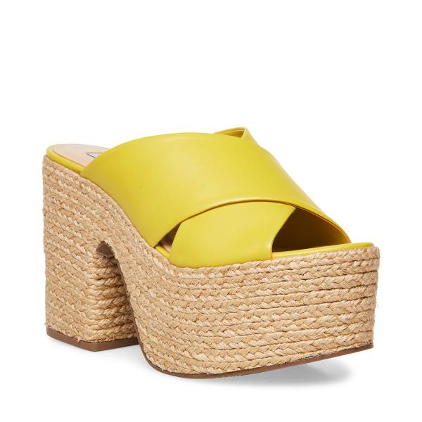 Steve Madden Elzie Women's Heels Yellow | SM-071YV