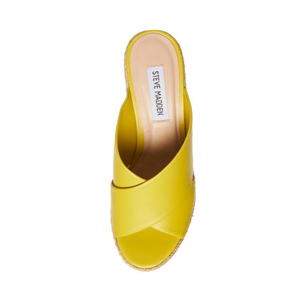 Steve Madden Elzie Women's Heels Yellow | SM-071YV