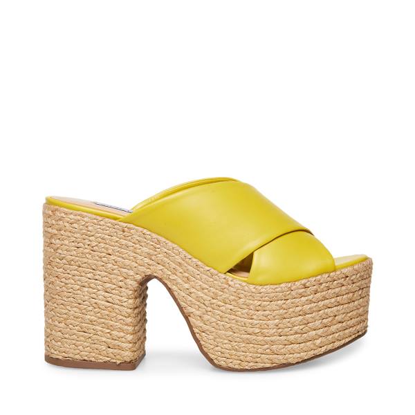 Steve Madden Elzie Women\'s Heels Yellow | SM-071YV