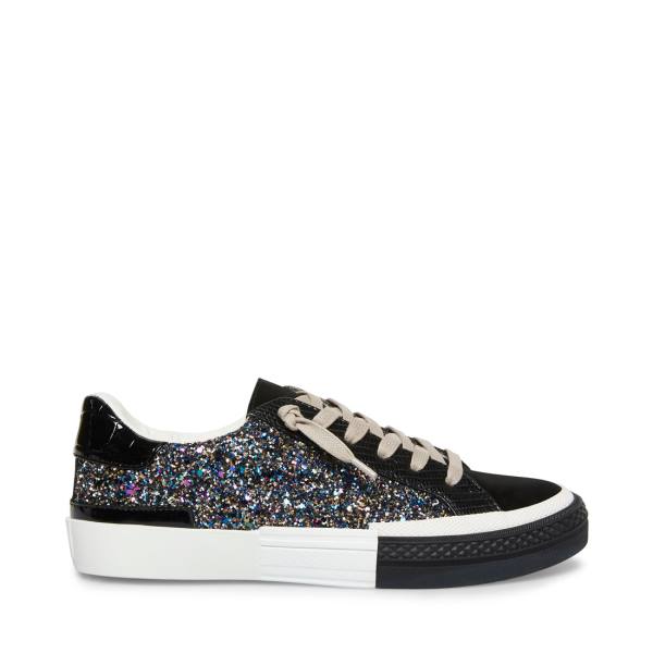 Steve Madden Embark Glitter Women\'s Sneakers Black | SM-425UA