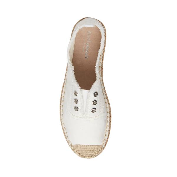 Steve Madden Emely Women's Flat Shoes White | SM-015OD