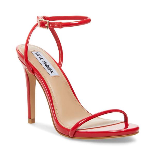 Steve Madden Fate Patent Women's Heels Red | SM-294BW