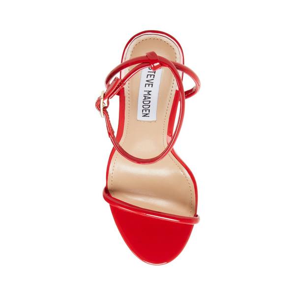 Steve Madden Fate Patent Women's Heels Red | SM-294BW