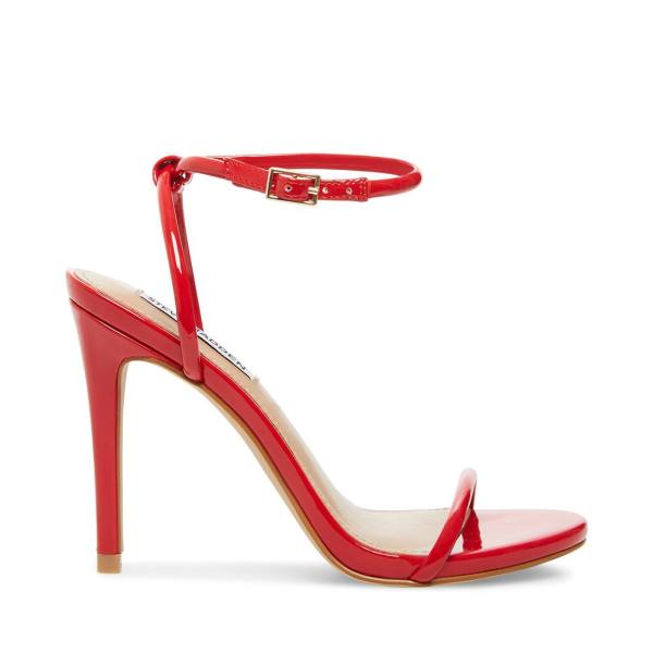 Steve Madden Fate Patent Women\'s Heels Red | SM-294BW