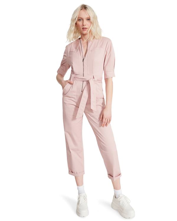 Steve Madden Flying Private Jumpsuit  Women's Tops Light Pink | SM-037QB