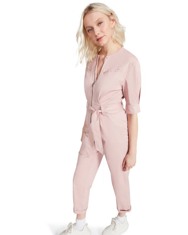 Steve Madden Flying Private Jumpsuit  Women's Tops Light Pink | SM-037QB