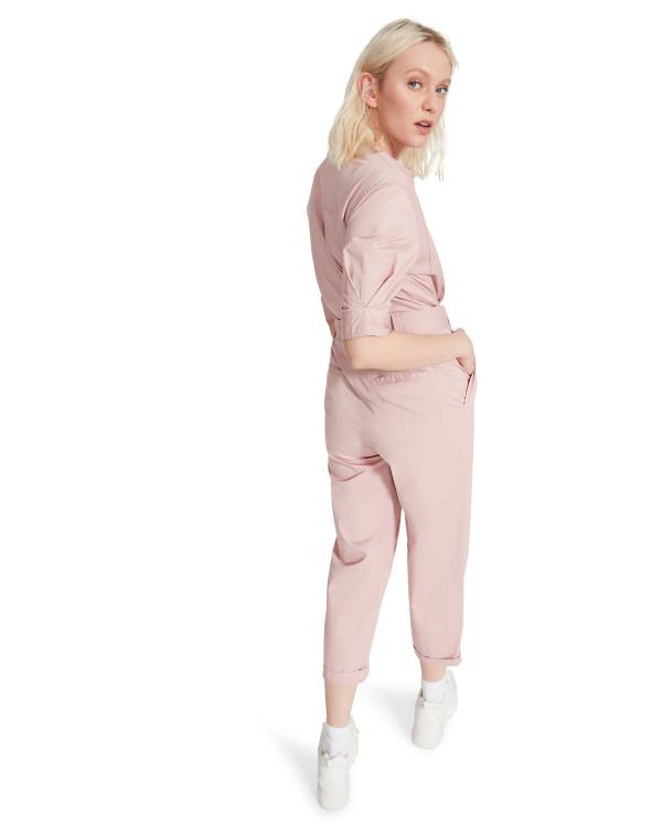 Steve Madden Flying Private Jumpsuit  Women's Tops Light Pink | SM-037QB