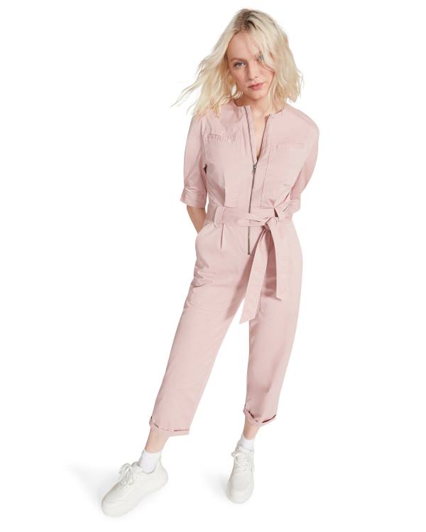 Steve Madden Flying Private Jumpsuit  Women\'s Tops Light Pink | SM-037QB