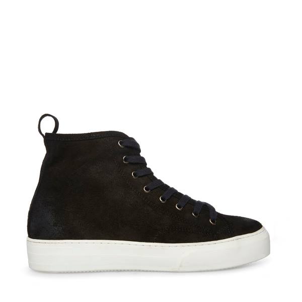 Steve Madden Forte Suede Men\'s Sneakers Black | SM-374WB