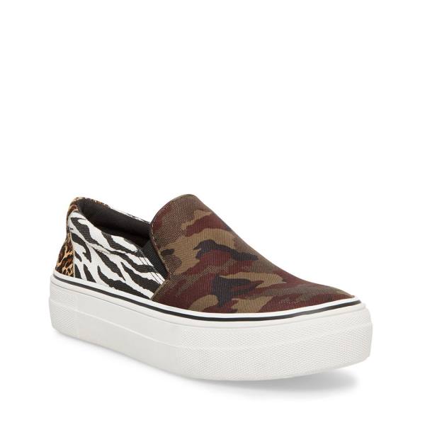 Steve Madden Getaway Camo Women's Sneakers Camo Multicolor | SM-685RF