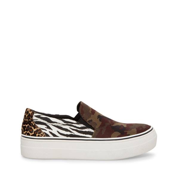 Steve Madden Getaway Camo Women\'s Sneakers Camo Multicolor | SM-685RF