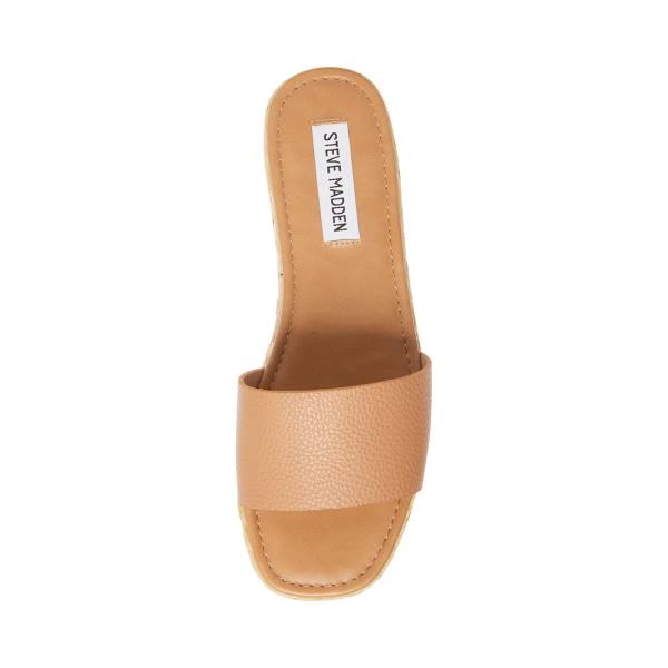 Steve Madden Gloriana Tan Women's Sandals Brown | SM-795QA